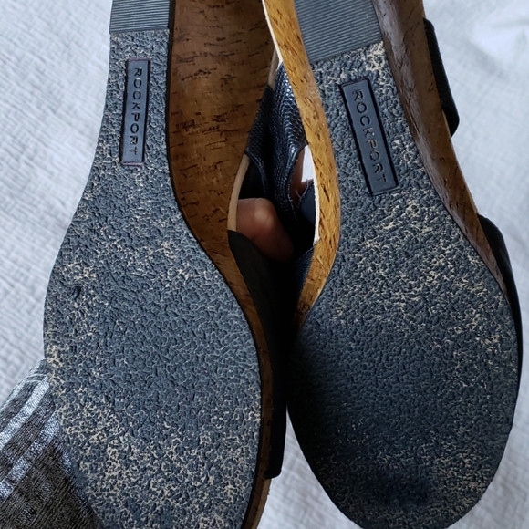 👡Rockport Wedge Leather Sandal Size 8.5 - Picture 3 of 6